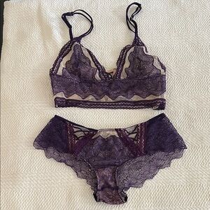 Victoria secret bralette and panty set